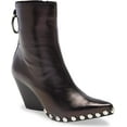 thumbnail image 1 of Jeffrey Campbell Walton-SR2 Black Metallic Silver Pointed Toe Block Heel Boots (Black Metallic Silver, 7.5), 1 of 6
