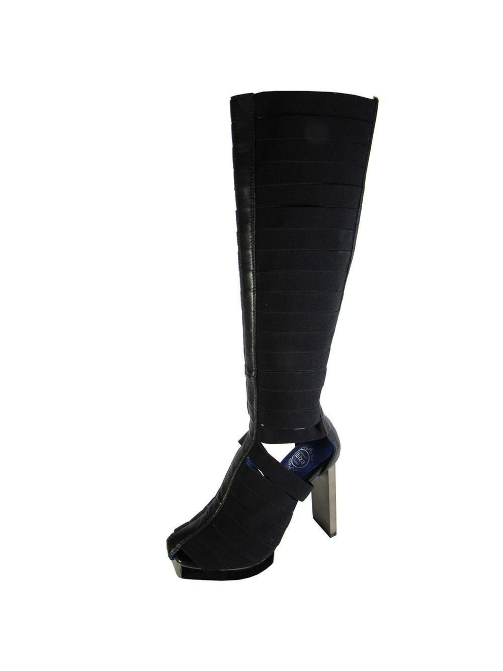 Womens Acosta Knee High Boot Shoe, Black Pewter, US 5