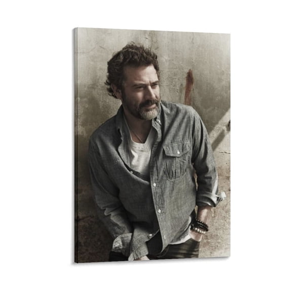Jeffrey Dean Morgan Canvas Poster Painting On Canvas Wall Art Poster Scroll Picture Print Living Room Walls Decor Home Posters 12x18inch(30x45cm)