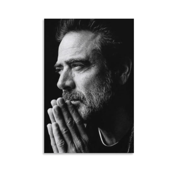 Jeffrey Dean Morgan Canvas Poster Wall Art Poster Scroll Canvas Painting Picture Living Room Decor Home 12x18inch(30x45cm)