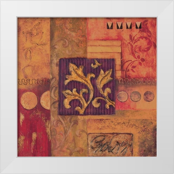 Jeffrey, Jillian 12x12 White Modern Wood Framed Museum Art Print Titled - Cinnabar II