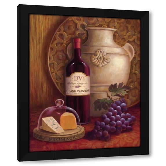Jillian Jeffrey 12x14 Black Modern Wood Framed Wall Art Titled - Fresco Vineyard II