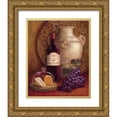 thumbnail image 1 of Jeffrey, Jillian 12x14 Gold Ornate Wood Framed with Double Matting Museum Art Print Titled - Fresco Vineyard II, 1 of 4
