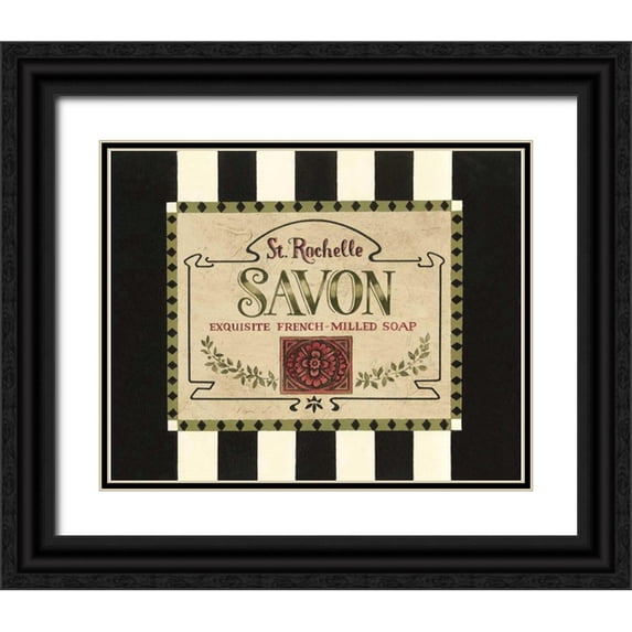 Jeffrey, Jillian 24x20 Black Ornate Wood Framed with Double Matting Museum Art Print Titled - Soap Label