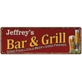 thumbnail image 1 of Jeffrey's Bar and Grill Red Gift Man Cave Decor 6x18 Sign 206180054416, 1 of 1