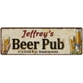 thumbnail image 1 of Jeffrey's Beer Pub Man Cave Bar Decor Gift 6x18 Sign 106180053413, 1 of 1