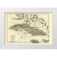 thumbnail image 1 of Jeffreys 18x13 White Modern Wood Framed Museum Art Print Titled - Gulf of Florida United States Bahama Islands Cuba, 1 of 4