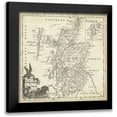 thumbnail image 1 of Jeffreys, T. 12x12 Black Modern Framed Museum Art Print Titled - Map of Scotland, 1 of 5