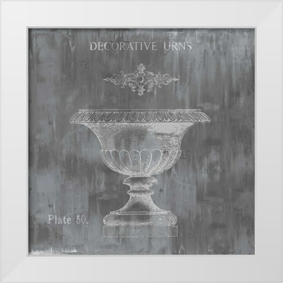 Jeffries, Oliver 12x12 White Modern Wood Framed Museum Art Print Titled - Urns and Ornaments I