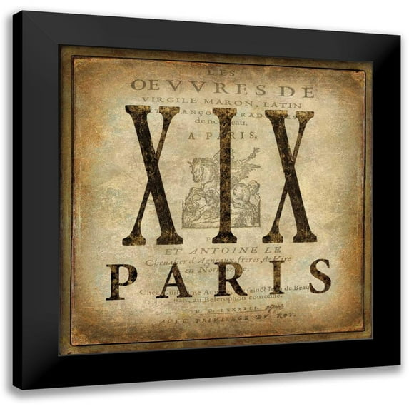 Jeffries, Oliver 15x15 Black Modern Framed Museum Art Print Titled - Paris