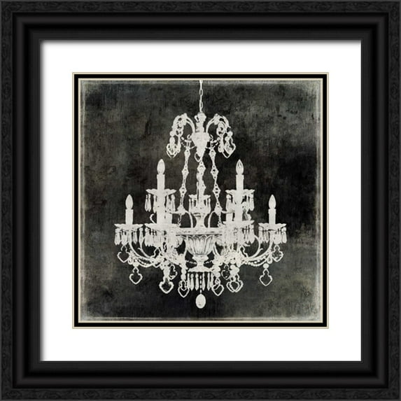 Jeffries, Oliver 15x15 Black Ornate Wood Framed with Double Matting Museum Art Print Titled - Chandelier II