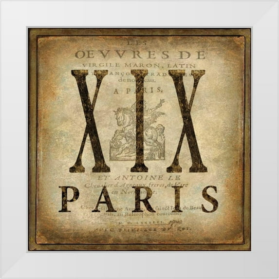 Jeffries, Oliver 15x15 White Modern Wood Framed Museum Art Print Titled - Paris