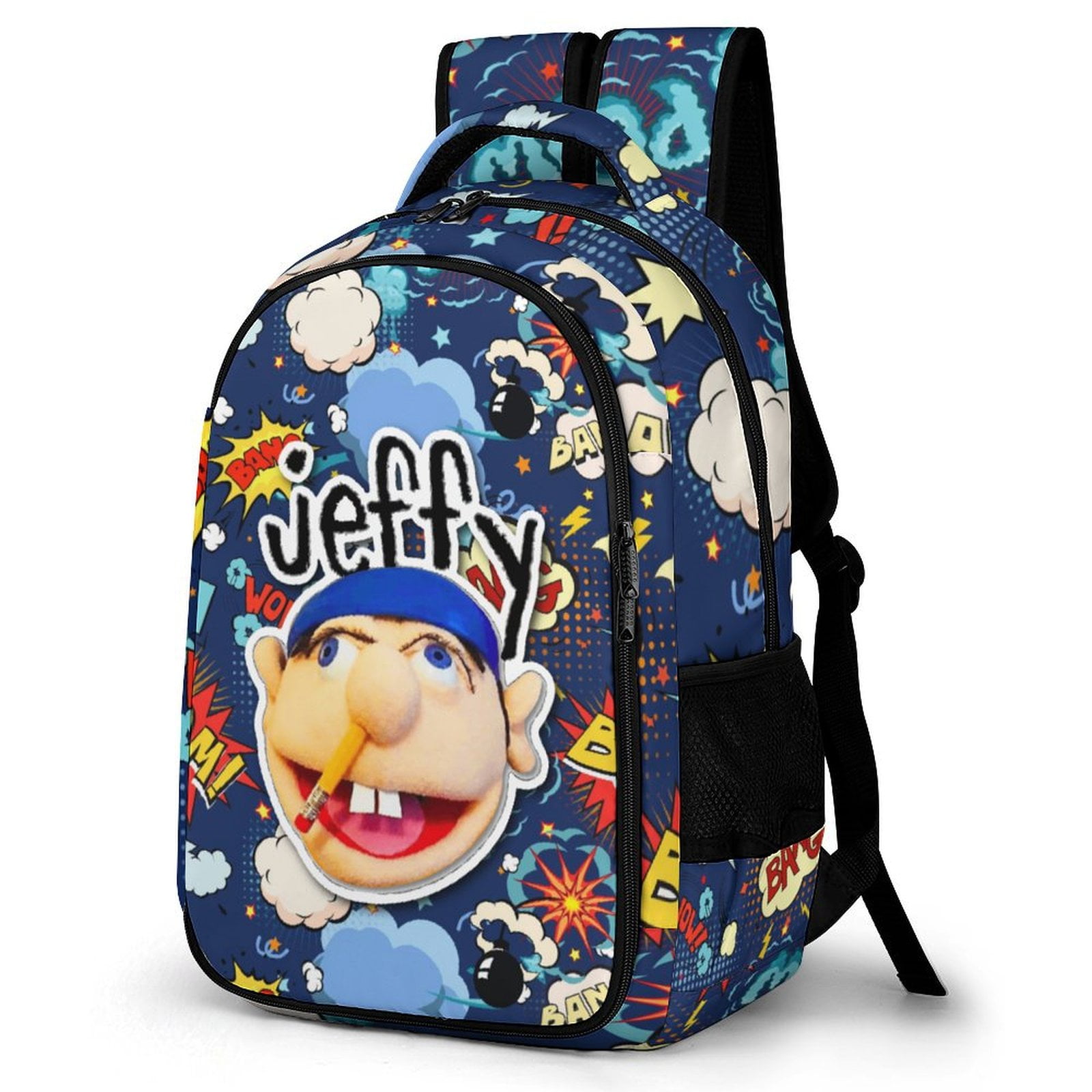 Jeffy And Mario 16 Inch Multifunctional Backpack, Stylish Travel ...