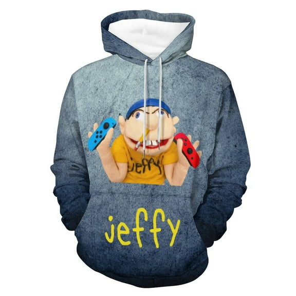 Jeffy Logo Unisex Hoodies Sweatshirts Daily Casual Pullover Hooded 3D Print Fashion Novelty Hoody Clothing For Mens And Womens