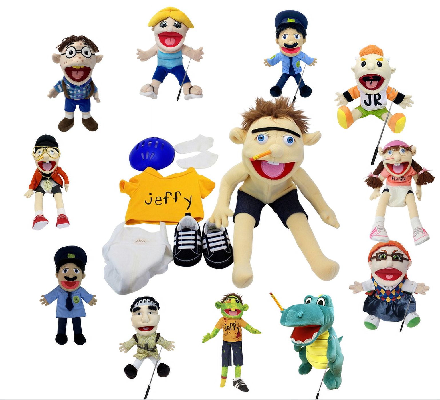 Jeffy Plush Toy Hand Puppet Toy Jeffy Puppets 1Pc 22.8Inch Jeffy Plush ...
