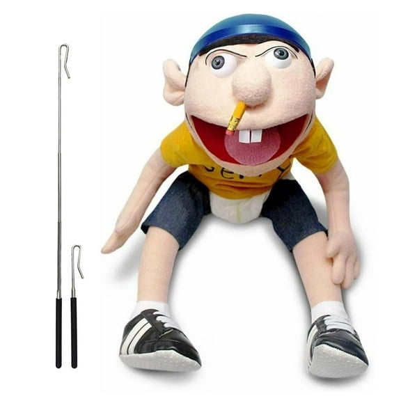 Jeffy Puppet Plush Toy, 23-Inch Hand Puppet for Kids & Adults, Soft Stuffed Hand Puppet
