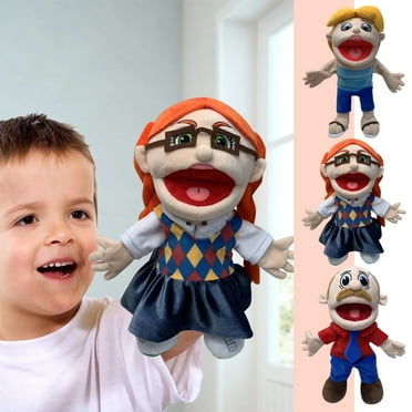 Jeffy Puppet Plush Toy Hand Puppet For Play House, Mischievous Funny Puppets Toy With Working Mouth, Kid's Gift For Birthday Party Dad