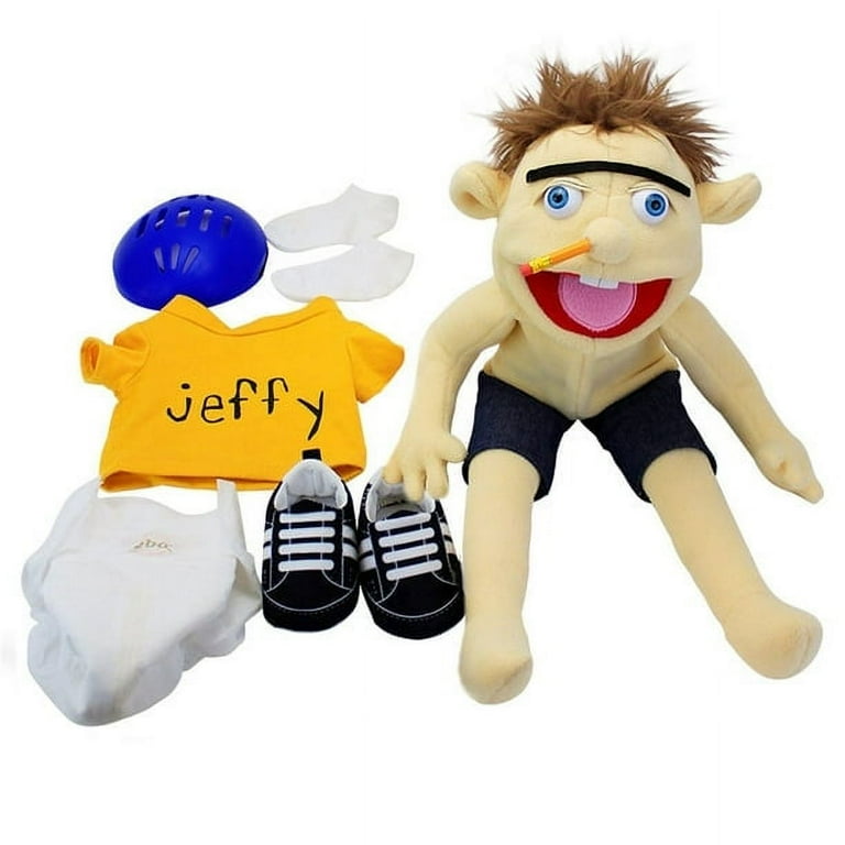 Jeffy Puppet Soft Plush Toy Hand Puppet,Jeffy Plush Toy Cosplay,Jeffy Hat  Hand Puppet Game 