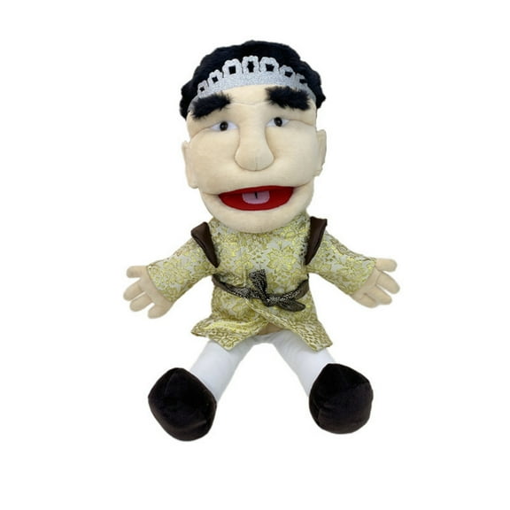Jeffy Puppets Plush Toy, Jeffy Hat Hand Puppet Game, Parent Child Interaction Great Gift Idea (Prince)