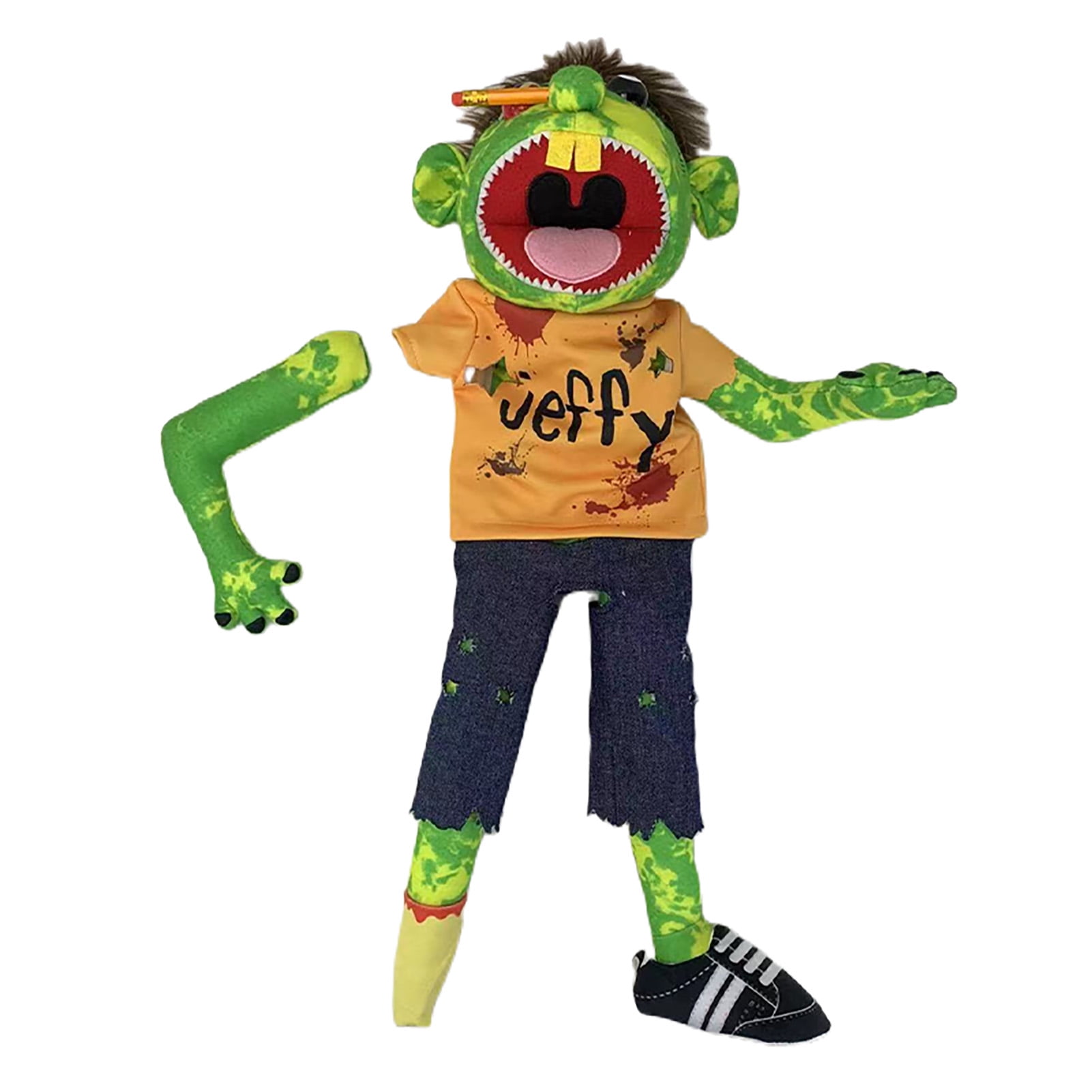Zombie Jeffy Puppet Hand Puppet Plush Toy 55cm Stuffed Doll Kids gift new