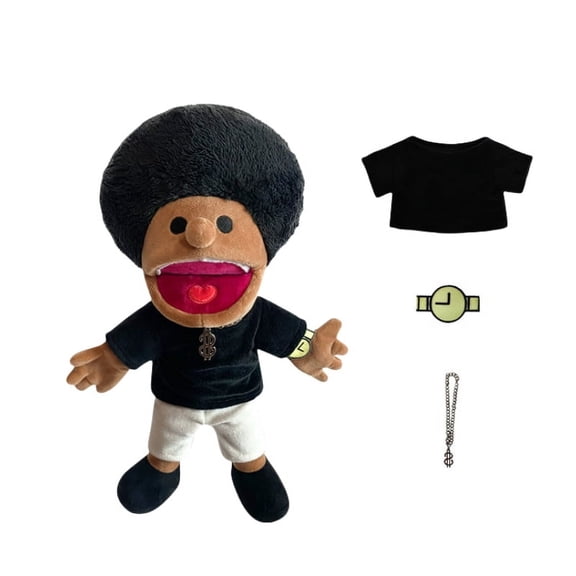 Jefy Puppets - 15.7 Inch Rapper Hand Puppets Plush Toy - Soft Stuffed Animal Puppets Plush for Kids and Fans