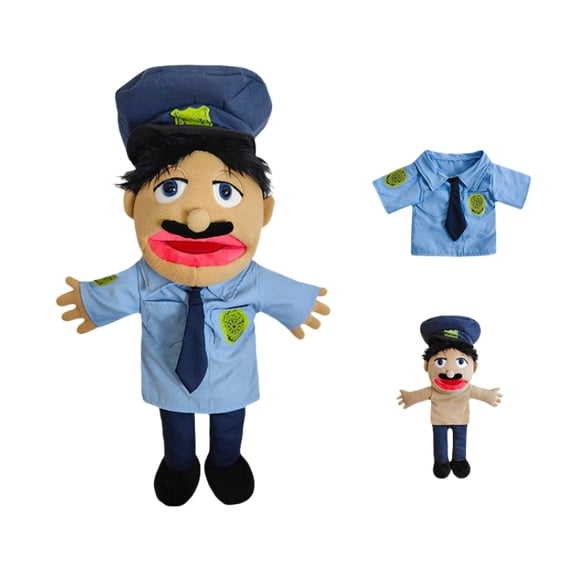 Jefy Puppets - 21.6 Inch Police Hand Puppets Plush Toy - Soft Stuffed Animal Puppets Plush for Kids and Fans
