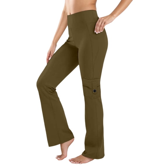 Jeggings for Women High Waisted Workout Yoga Pants Casual Wide Leg Yoga Pants Flared Leggings for Women for Workout Running Athletic Activewear