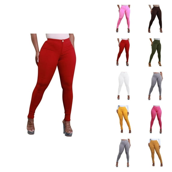 Jeggings for Women 2025 Y2K Casual High Waisted Stretchy Skinny Jean Leggings Pants Womens Jeans Trousers