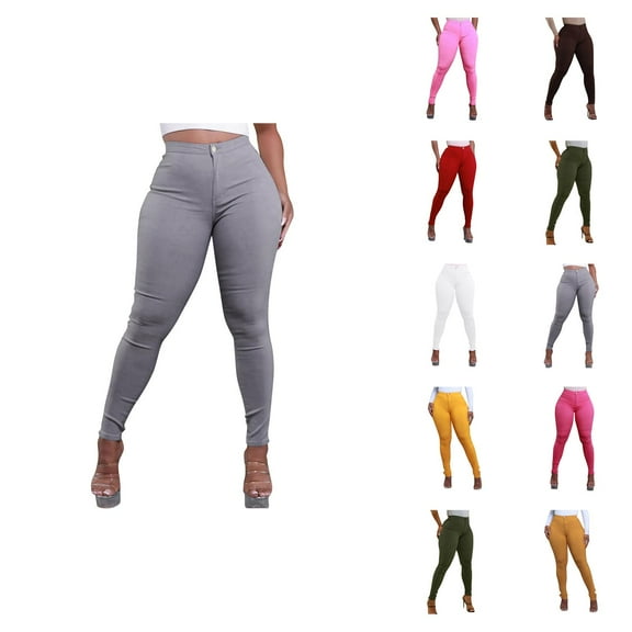 Jeggings for Women 2025 Y2K Casual High Waisted Stretchy Skinny Jean Leggings Pants Womens Jeans Trousers