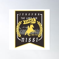 Jehovah Nissi - The Lord Our Banner Poster Wall Art, Modern Wall Decor For Living Room Bedroom, 8x12 UNFRAMED