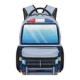 thumbnail image 1 of Jeiento 16 Inch Kids School Backpack for Elementary Boys Girls, Lightweight Cartoon Police Car Bookbag with Adjustable Straps, Multiple Pockets for Back to School, 1 of 7