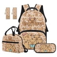 thumbnail image 1 of Jeiento 17 Inch 4-Piece Backpack And Lunch Box Set Lightweight Polyester Bookbag for Kids Boys Girls Capybara Family School Bag for Elementary School, Casual Travel, 1 of 7