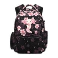 thumbnail image 1 of Jeiento 17 Inch Cherry Floral Axolotl School Backpack Large Capacity Lightweight Water-Resistant Bookbag for Girls Elementary School Students, Casual Daypack for Travel, 1 of 7