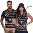 thumbnail image 1 of Jeiento 250th Anniversary Sleeveless Golf Shirt for Women Short-Sleeve Slim Fit Shirts for Men Eagle American Flag Breathable Summer Couple Matching Activewear Set, Men's XL, 1 of 6