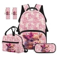 thumbnail image 1 of Jeiento 4 Piece 17 Inch Kids Backpack and Lunch Box Set, Cute Highland Cow School Backpack Set with Adjustable Padded Straps for Elementary Girls School Travel, 1 of 7