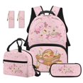 thumbnail image 1 of Jeiento 4-Piece Backpack and Lunch Box Set 17 Inch Water-Resistant Funny Axolotl School Bag with Pencil Case, Bookmark for Kids Boys Girls Elementary School Back to School, 1 of 7