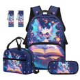 thumbnail image 1 of Jeiento 4-Piece Kids Backpack and Lunch Box Set 17 Inch Reading Baby Dragon Bookbag with Pencil Case & Bookmarks for Boys Girls Elementary School Back to School, 1 of 7