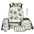 thumbnail image 1 of Jeiento 5 Piece Backpack Set for Boys and Girls Water-Resistant Large Capacity Cute Panda Backpack, Lunch Bag, Pencil Case, Water Bottle Holder and Keychain for Back to School, 1 of 6