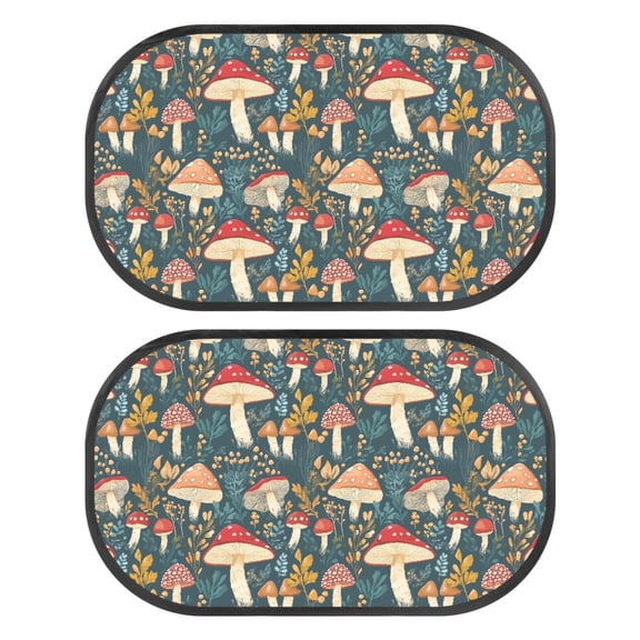 Jeiento Aesthetic Mushroom Car Window Sun Shades for Baby Easy to Install Cling Car Sun Shade for Windows 2 Pcs Sun Visor for Car Side Window Car Window Sun Protection