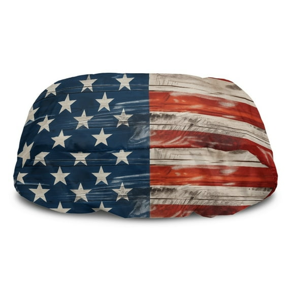 Jeiento American Flag Winch Cover Dust-Proof Badlands Winch Cover Compatible with Most 8500-17500 Lbs Electric Winches Accessories All-Weather Outdoor Winch Protection Cover 4Th of July Decor