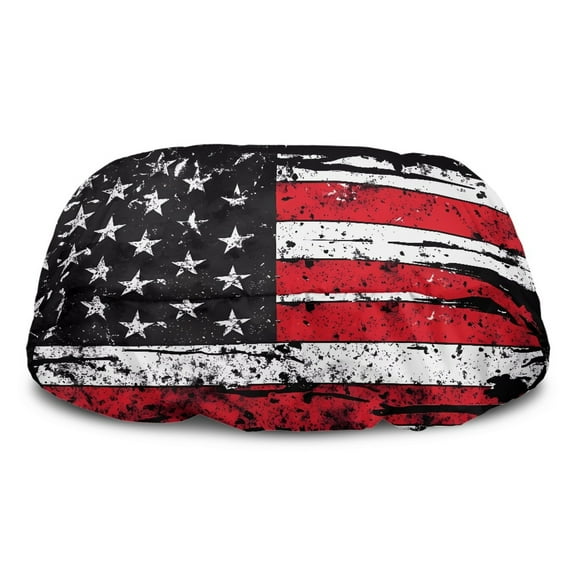 Jeiento American Honoring Firefighter Flags Winch Cover Waterproof Badlands Winch Cover Breathable Winch Protection Cover Dust-Proof UV-Resistant Winch Accessories for Most Winches