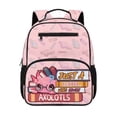 thumbnail image 1 of Jeiento Axolotl 13.5 Inch Kids Preschool Backpack for Toddler, Pink Lightweight School Bag for 2-5 Year Old Girls, Bookbag with 2 Front Pockets, 1 of 7