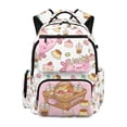 thumbnail image 1 of Jeiento Axolotl 17 Inch Lightweight Backpack for Girls School - 600D Tear Resistant with 6 Pockets - Padded Tablet Sleeve - Cartoon Bookbag for Grades 3-6, 1 of 8