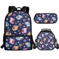 thumbnail image 1 of Jeiento Axolotl Backpack for Girls 7-10 10-12 Preschool Bookbag and Lunch Box Set Pencil Case 3 Pcs Elementary School Bags Rucksack for Primary Students Bag Packs Daypack, 1 of 7