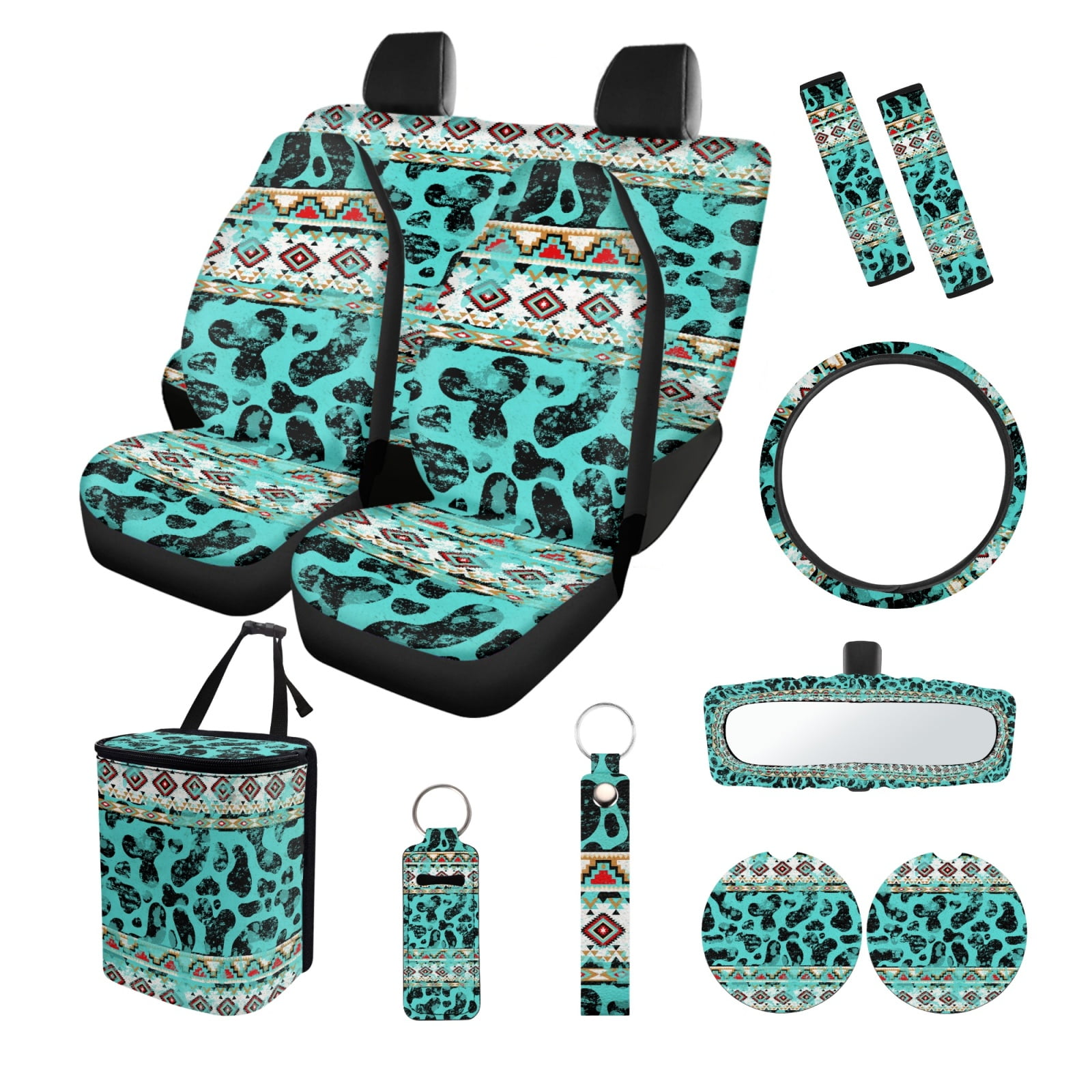 Neon Tribal Aztec Hand Drawn Pet Car Seat Cover main image 0