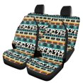 thumbnail image 1 of Jeiento Aztec Geometry Universal Seat Covers for Cars Black Cow Spots Front Bucket Seat Protectors&Durable Car Seat Covers for Backseat All Weather Blanket Car Seat Covers,4 Piece Set, 1 of 7