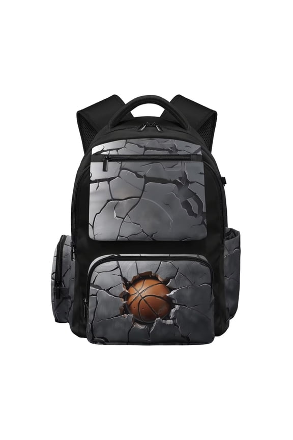 Basketball Kids School Backpack for Boys 17 Inch Breathable School Bag Lightweight Basketball Backpack with Padded Laptop Sleeve & Multiple Pockets for 9-12 Years Old