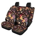 thumbnail image 1 of Jeiento Big Rooster Car Interior Seat Cover Set of 4 Cartoon Floral Flowers Front Bucket Seat Protectors Split Rear Bench Decorative Protector Cover Fit Automotive for SUV,Truck,Sedan, 1 of 7