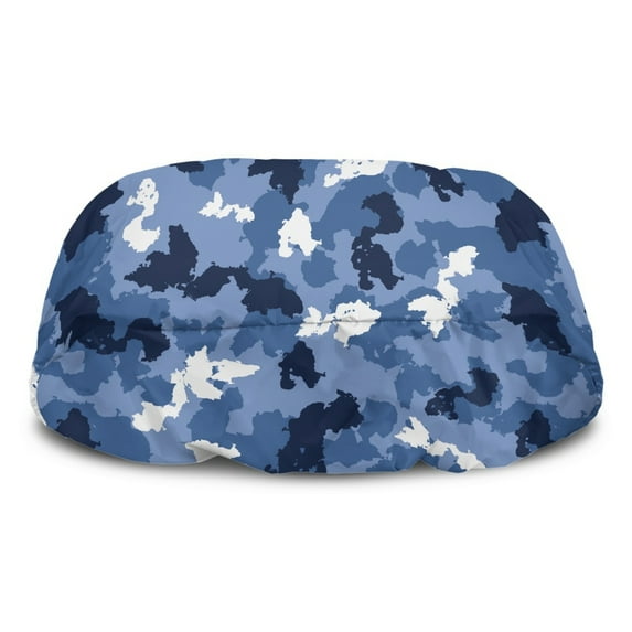 Jeiento Blue Camo Print Winch Cover with Elastic Band,Universal Fit for Electric Winches 8500-17500 lbs