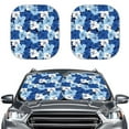 thumbnail image 1 of Jeiento Blue Hibiscus Car Sunshade for Women Foldable Automotive Front Window Sunshade Protector Removable Automotive Accessories Fit Most Car, Truck, Suv, or Van, 1 of 6